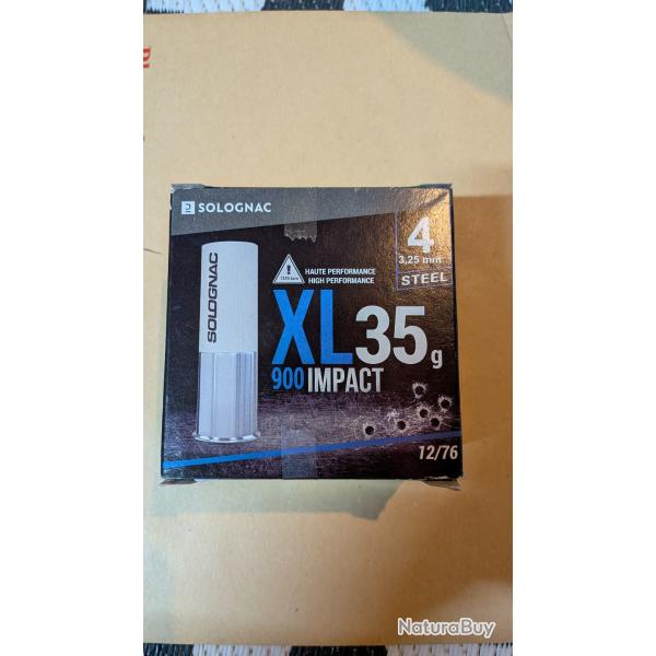 Solognac XL 35g 900 impact 3,25mm steel acier 12/76 bo�te de 25
