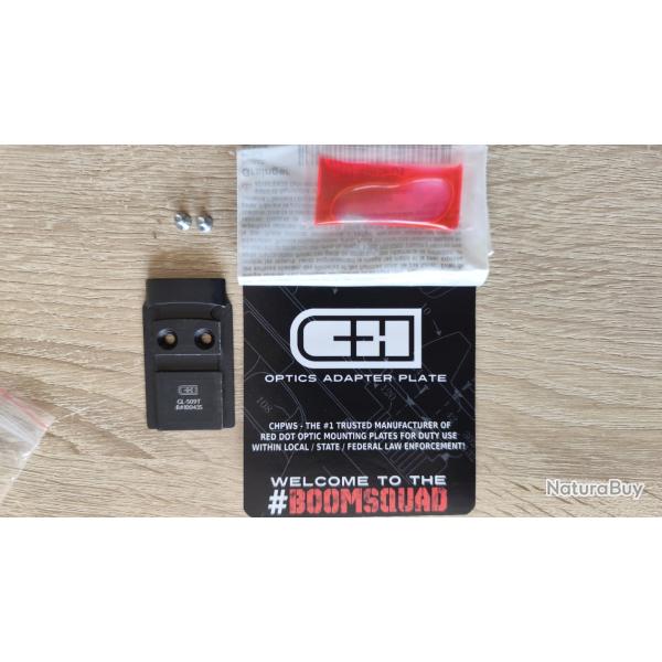 Plaque adaptatrice C&H Precision CHPWS GL-509T Glock MOS pour Holosun HE 509T Neuve