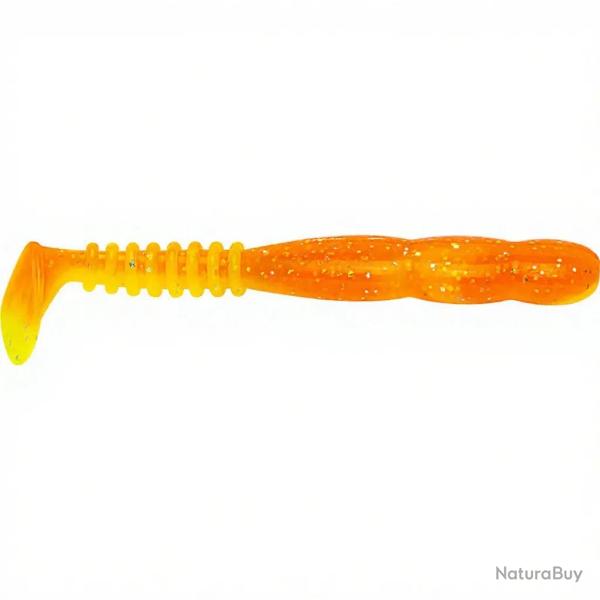 Leurre souple REINS Fat rockvibe shad 5 B76 Chika orange/Glow chart silver