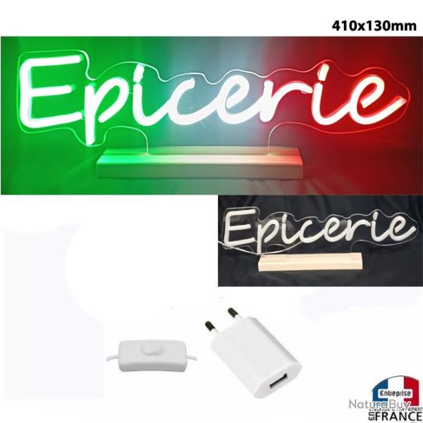 Panneau enseigne lumineuse Non led Epicerie pour stand dcoration magasin italien