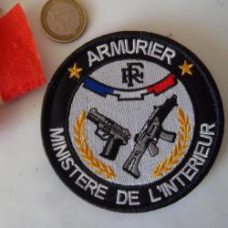 &eacute;cusson patch insigne minist&egrave;re de l'int&eacute;rieur armurier