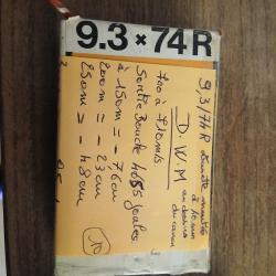 VEND 10 balles D.W.M. EN CALIBRE 9,3/74R