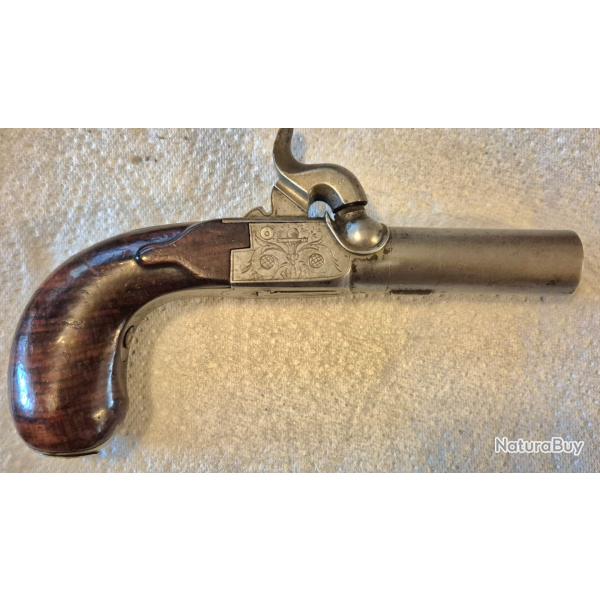 Pistolet Auguste Francotte a coffre a rparer mais bel etat gros calibre