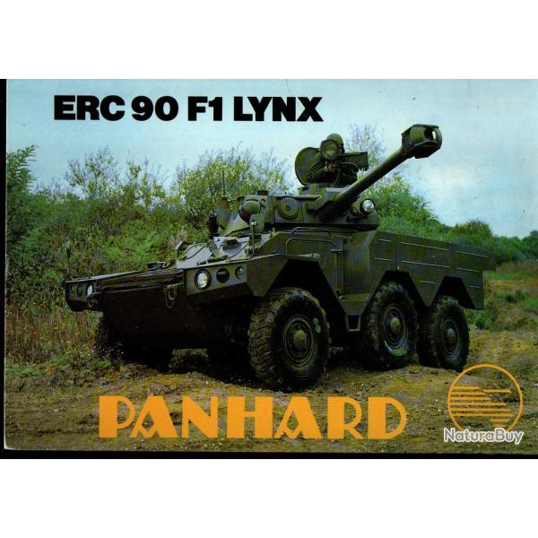 plaquette publicitaire panhard erc 90 f1 lynx