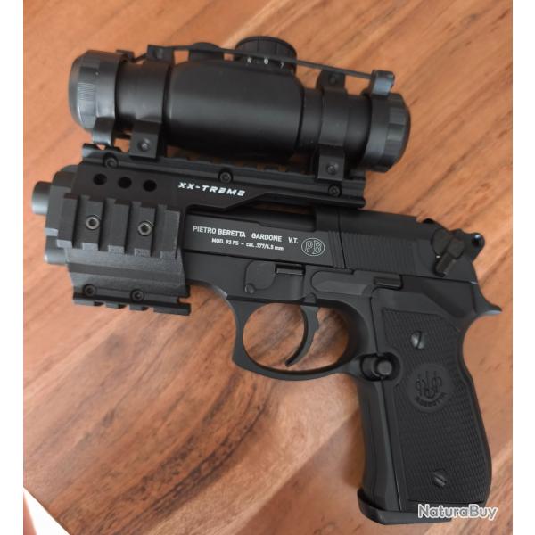 Pistolet  plomb Beretta 92 FS XX Treme noir Umarex 3.6j cal 4,5 mm