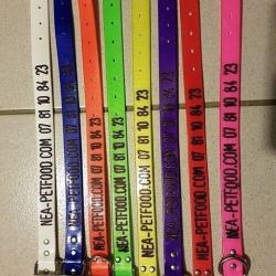 OFFRE 10 + 1 Colliers grav&eacute;s US 24 mm LIVRAISON OFFERTE JAUNE