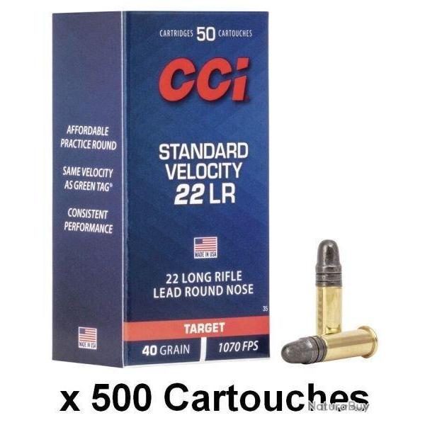 CCI Standard MUNITIONS 22LR LIVRAISON OFFERTE LOT DE 500