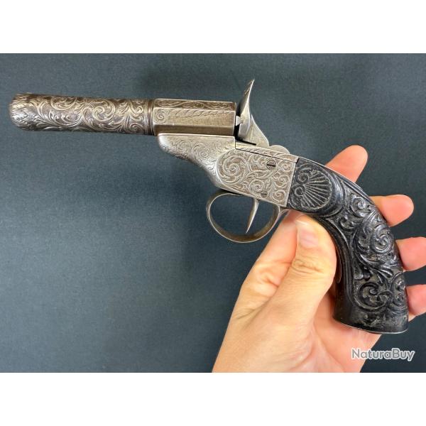 EXCEPTIONNEL ET SREMENT UNIQUE PISTOLET DE SALON cal. 22 short