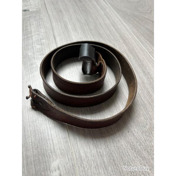 Bretelle cuir pour fusil darne