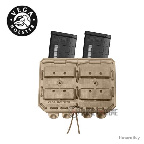 Porte-Chargeur Double C�te � C�te VEGA Bungy 8BL17 pour M4/Ar15 Tan