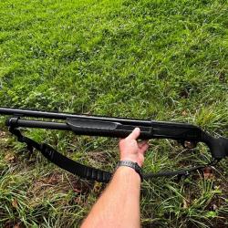 Fusil &agrave; pompe Fabarm Sdass chasse 12/76, canon tribore HP