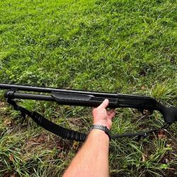Fusil &agrave; pompe Fabarm Sdass chasse 12/76, canon tribore HP