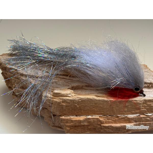 Mouche streamer Brochet silver grande taille