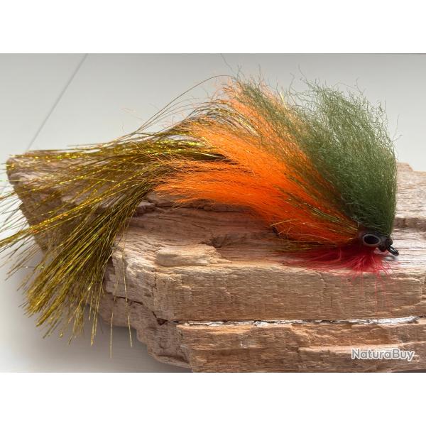 Mouche streamer Brochet orange grande taille