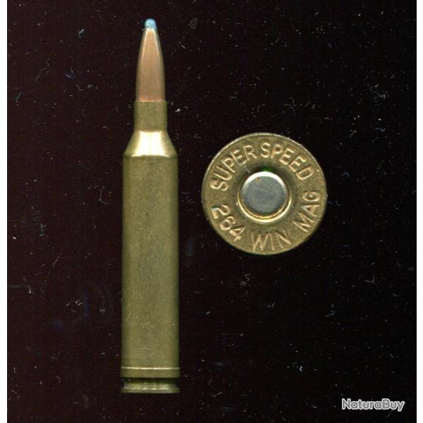 .264 Winchester Magnum - marquage : SUPER SPEED 264 WIN MAG  - balle cuivre pointe plomb