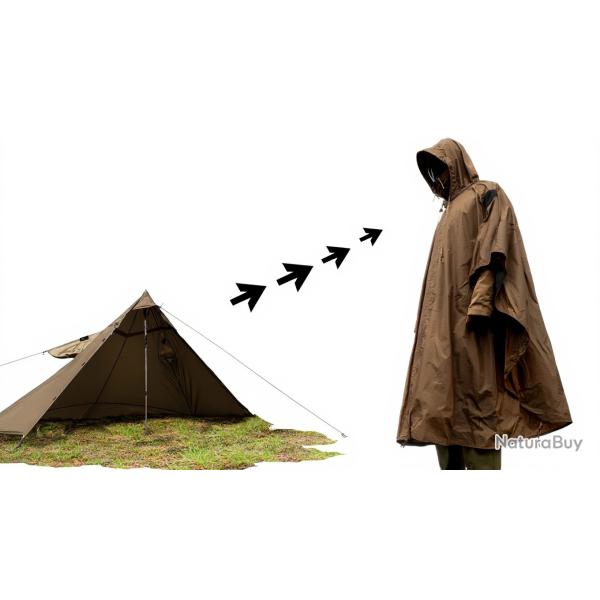 Poncho tactique 2 en 1 tente