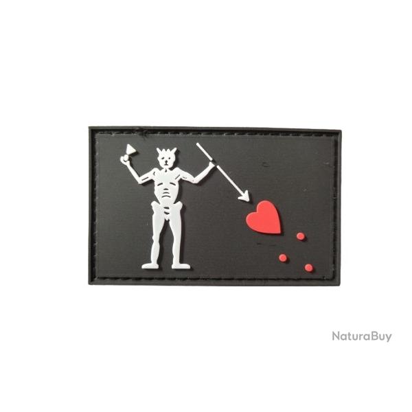 Patch Blackbeard Pirate Edward - Noir - PVC - Velcro - Livraison gratuite