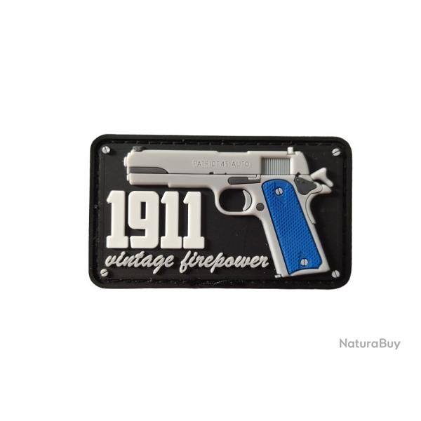 Patch Colt1911 - Noir - PVC - velcro - Livraison gratuite