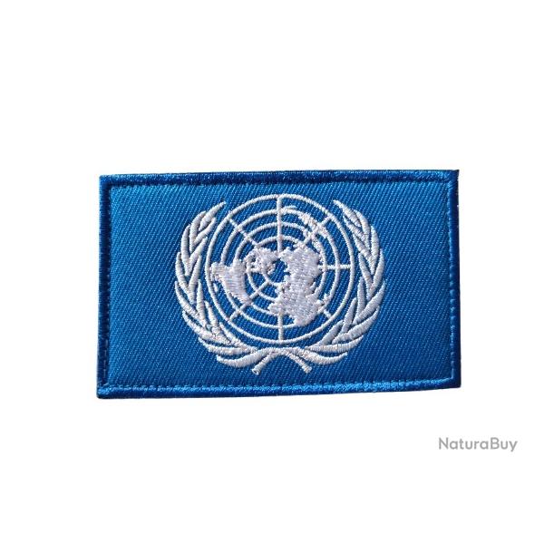 Patch drapeau - ONU Nations Unies - velcro - Livraison gratuite