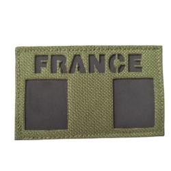 Ecusson/patch - France - Kaki/noir v2 - Velcro - 8 x 5 cm - Livraison gratuite
