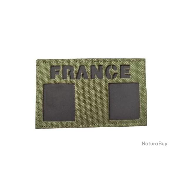 Ecusson/patch - France - Kaki/noir v2 - Velcro - 8 x 5 cm - Livraison gratuite