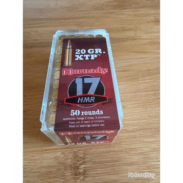 Hornady calibre .17 HMR 20 g XTP par 50