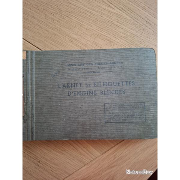 Carnet  francais d epoque :identification de blindes fin WW2