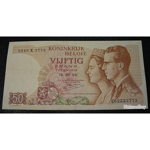 Belgique, billet de 50 francs du 16-05-1966 ttb
