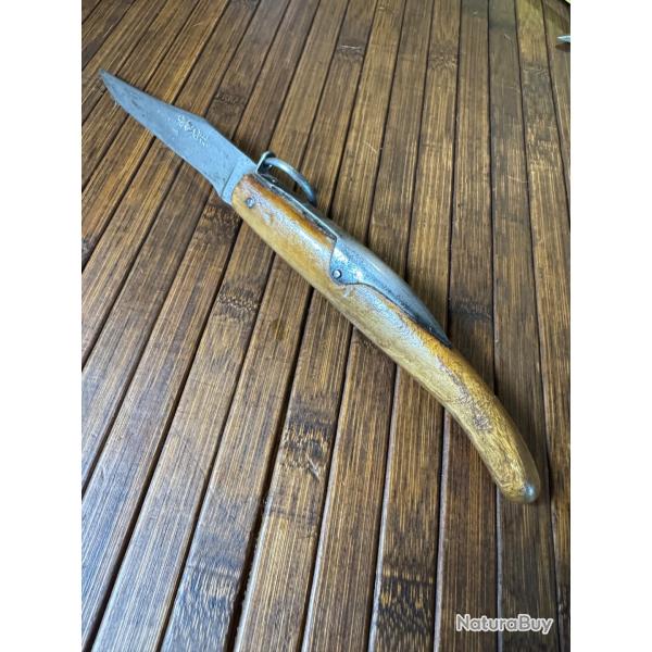 COUTEAU TARRY LEVIGNE VINTAGE DEBUT 1900 - WW1 MANCHE EN CORNE