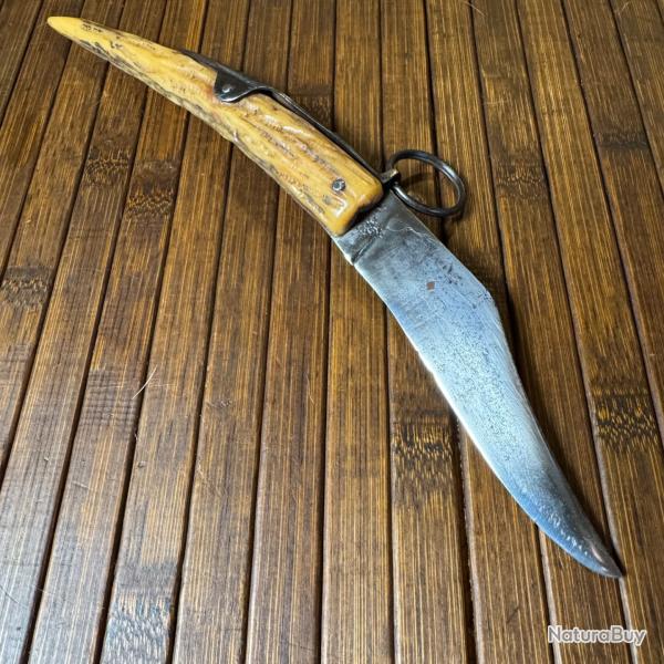COUTEAU CORNILLON � PALME XlX �ME BOIS DE CERF