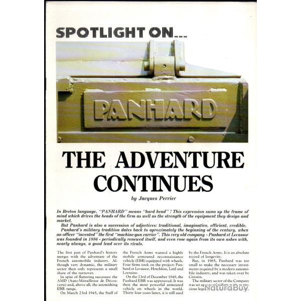 plaquette publicitaire panhard en anglais