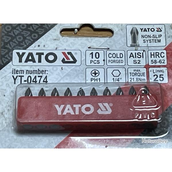 10 EMBOUTS TOURNEVIS CRUCIFORME 474