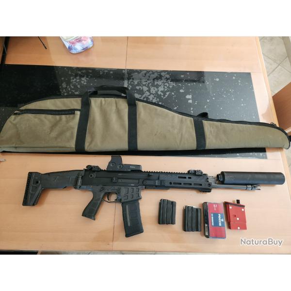 CZ BREN 2 MS + SILENCIEUX + POINT ROUGE EOTECH