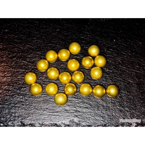 20 BILLES ALUMINIUM CAL.43 T4E COULEUR OR POUR UNE MEILLEURE PUISSANCE + DE VLOCIT & PNETRATION !