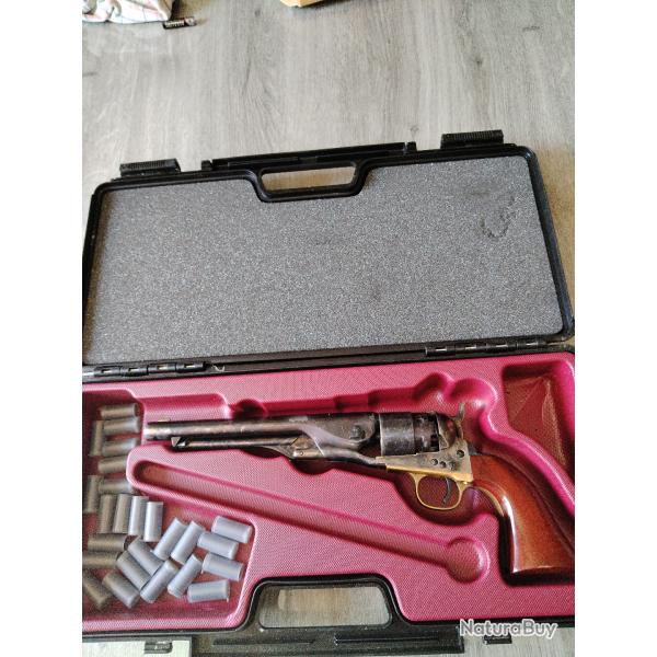 revolver uberti colt 1860 army grave bleui 8 pouces clal 44