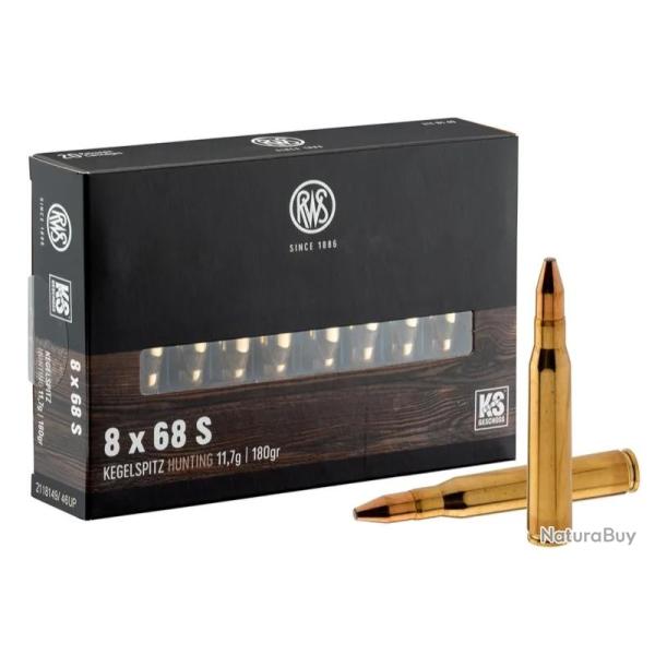 Balles de chasse RWS Cal. 8x68 s type DK-KS 180 gr
