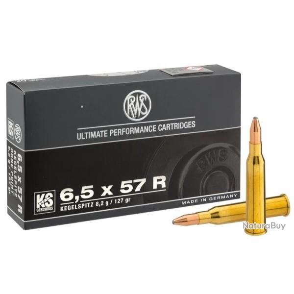 Balles de chasse RWS CAL 6,5 x 57R KS