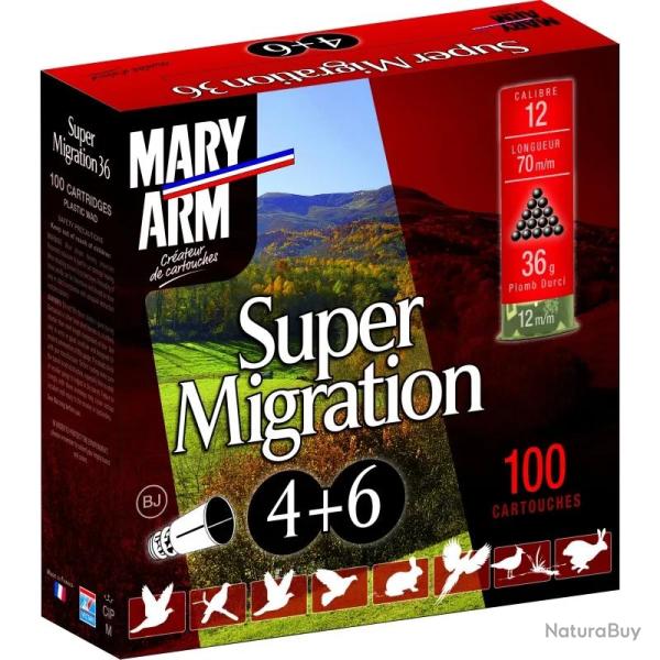 Cartouches Mary Arm Super Migration 36g Duo - Cal. 12/70 7.5 & 9
