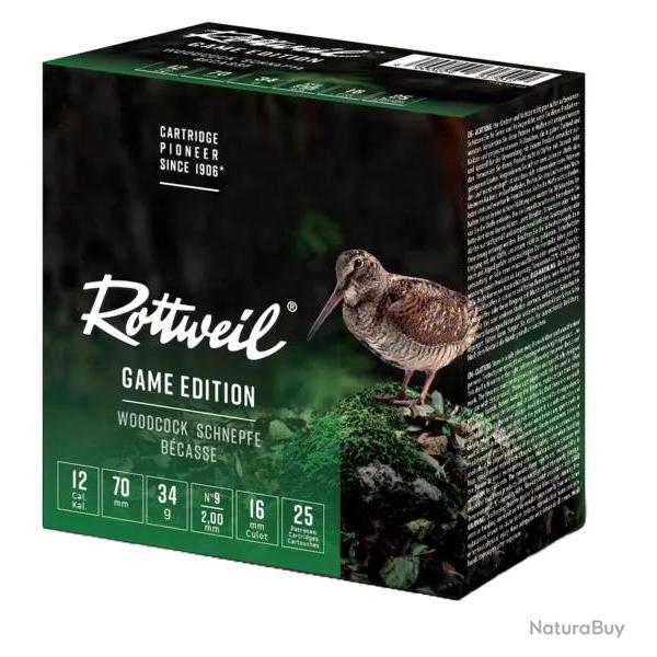 Cartouche Rottweil Becasse 12/70 x25 9