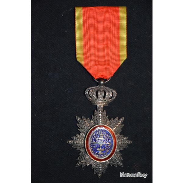 ETOILE DE CHEVALIER ORDRE ROYAL DU CAMBODGE-ARGENT-ORDRE COLONIAL (1864) BONNE FABRICATION ANCIENNE