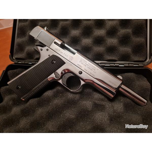 Colt Government 1911 A1 (cal.9 mm P.A.K.) Chrome NEUF !