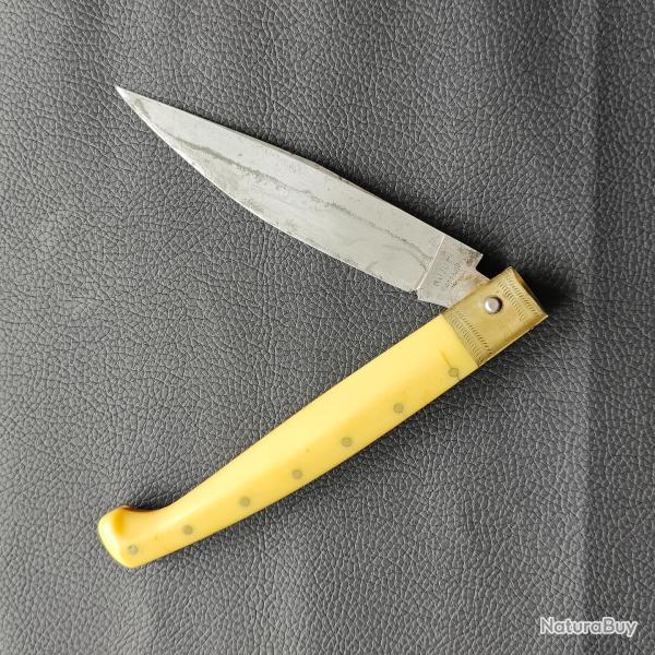 Ancien beau couteau canif RUJUT Pattada Italie