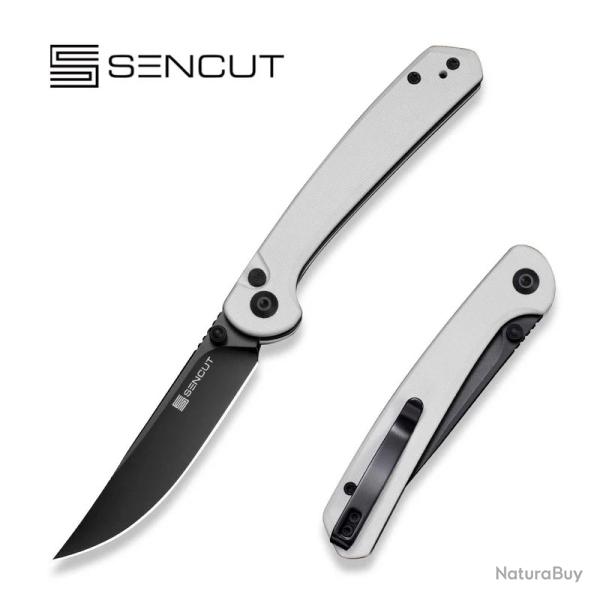 Couteau Sencut Skelfin Lame Black Acier 9Cr18MoV Manche G10 White IKBS Linerlock Clip S250071