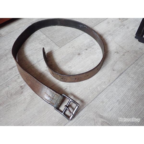 1937 Ceinturon, ceinture en cuir, pour �tui pistolet Suisse ou baionnette Rubin Schmidt.