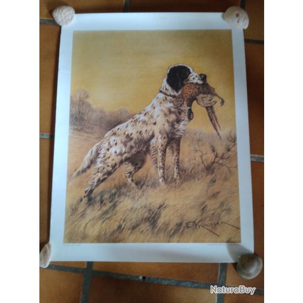 ANCIENNE AFFICHE TUNET  DU TABLEAU DE  :    F  MAISSEN   . EDITE PAR TUNET  .