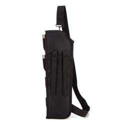 Etui MOLLE Sac Tactique de Fusil &Couteau Ambidextre Bandouli&egrave;re Rembourr&eacute;e Housse protectrice Noir