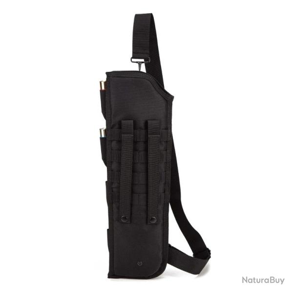 Etui MOLLE Sac Tactique de Fusil &Couteau Ambidextre Bandoulire Rembourre Housse protectrice Noir