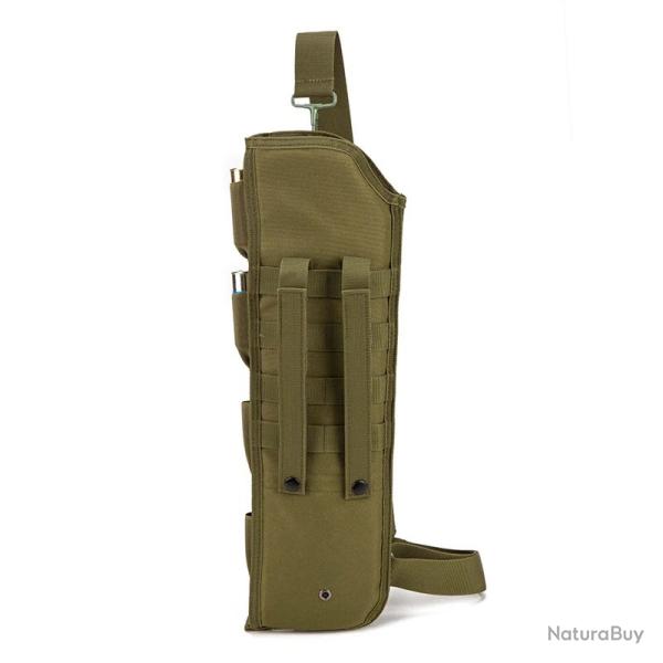 Etui MOLLE Sac Tactique de Fusil &Couteau Ambidextre Bandoulire Rembourre Housse protectrice Vert