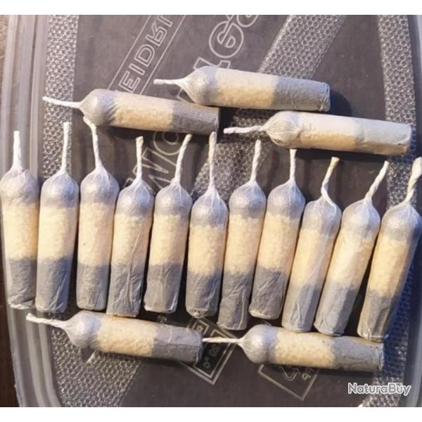 Lot de 30 Cartouches papier cal 36 375 avec 1,2g de poudre noire pnf2 et bourre polenta