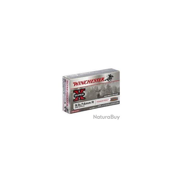 Cartouches WINCHESTER power point calibre 9.3X74mm R 286gr 18.5g x20
